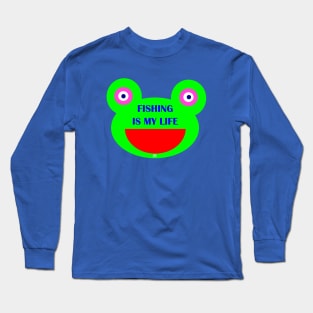 fishing quotes hhh frog Long Sleeve T-Shirt